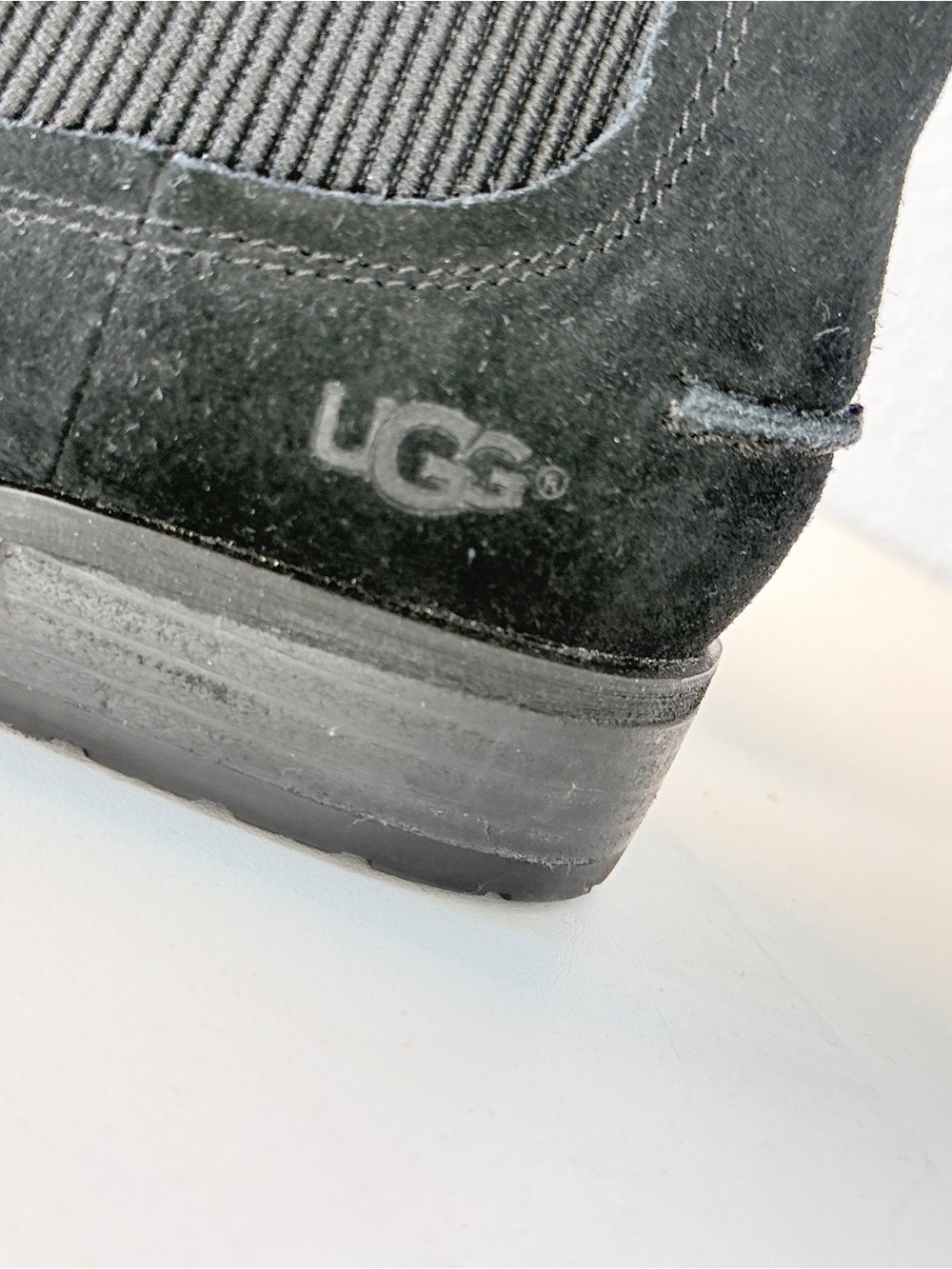 UGG Bonham III Chelsea Boots Black Waterproof Suede Womens 7.5 - Picture 13 of 14